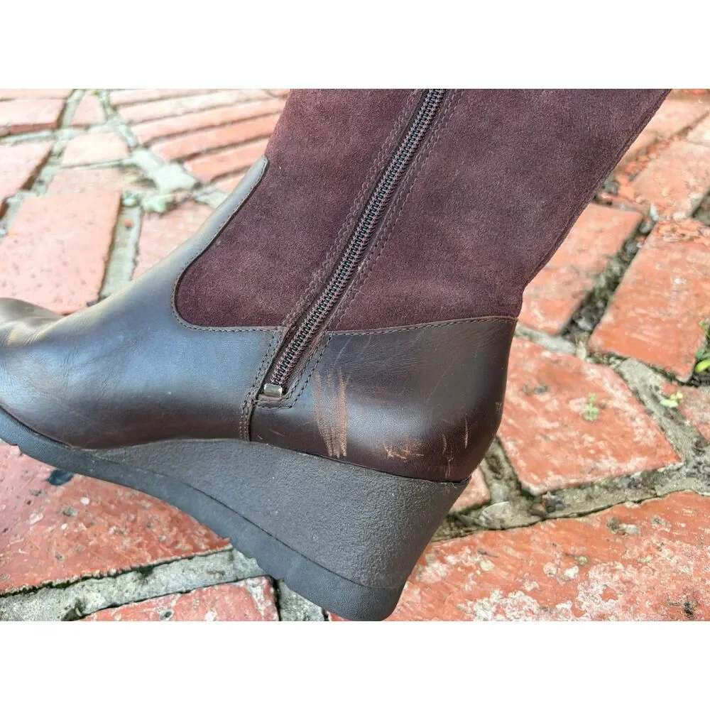 UGG Women's Australia Mischa Boots Stout Brown Waterproof Suede Leather Size 10